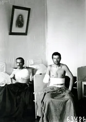 Verwundete Soldaten in einem Militärkrankenhaus, St. Petersburg